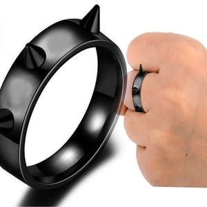 🆕 | Women’s Self Defense Ring | Black | Stainless Steel | Size 11 | NWT |